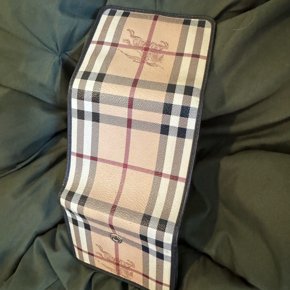 Burberry Black and Beige Plaid Wallet - Picture 9 of 9